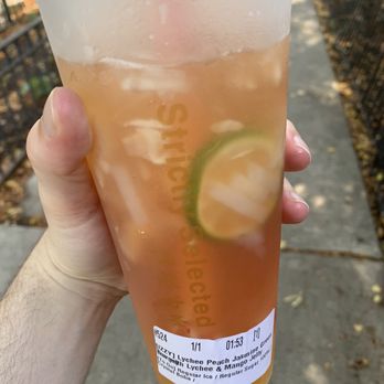 Uni Uni Bubble Tea Wicker Park - Lychee Peach Jasmine Green Tea with Lychee&Mango Jelly - Bubble Tea Near Me - Chicago, Illinois