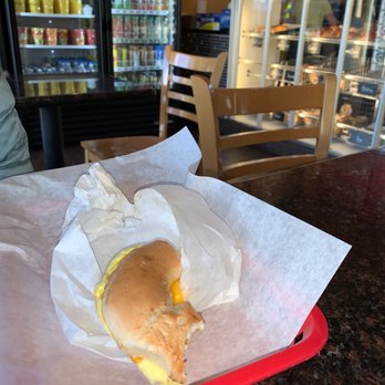 The Bagel Bakery - Bagel sandwich with microwave egg. - Coffee & Tea Near Me - Monterey, California