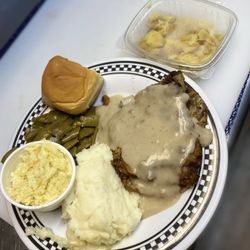 Judy's Grocery & Deli - Friday Special (1/3): Cube Steak w/ Gravy, Mashed Potatoes, Green Beans, Cole Slaw, Roll, (and for dessert) BANANA PUDDING!