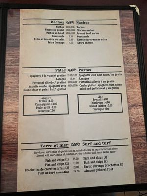 Menu photo 2 Lachapelle Kazabazua, QC Menu photo 2 Lachapelle Kazabazua, QC