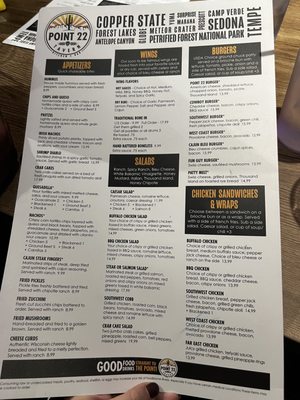 Menu photo 7 Point 22 Tavern Mesa, AZ