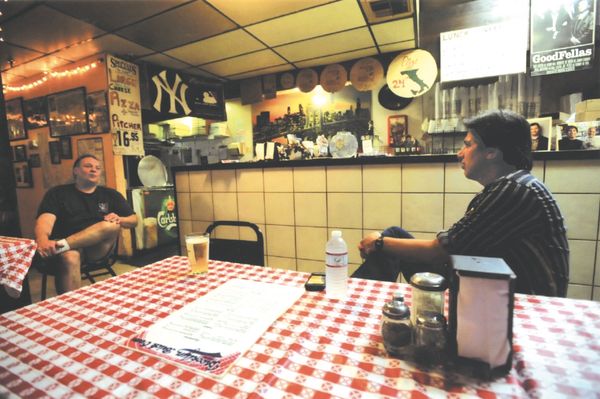 Photo of Brooklyn Brick Oven Pizza - Manhattan Beach, CA, US. Ray Romano, from Emmy Award winning  Everybody Loves Raymond always stops in to see his Friend Bobby, the owner.