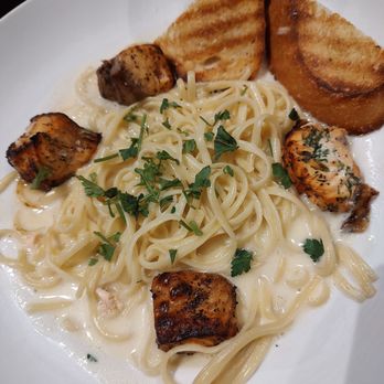 Panini Kabob Grill - Linguine and Atlantic Salmon - Mediterranean Near Me - Long Beach, California Panini Kabob Grill - Linguine and Atlantic Salmon - Mediterranean Near Me - Long Beach, California