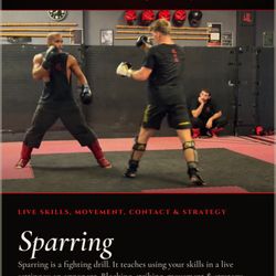 Sparring is a drill that teaches you movement and technique. We calibrate it to your level and abilities. We go lite and spar safely.