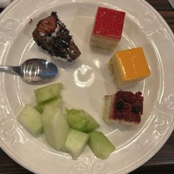 Plate of desserts from the brunch
