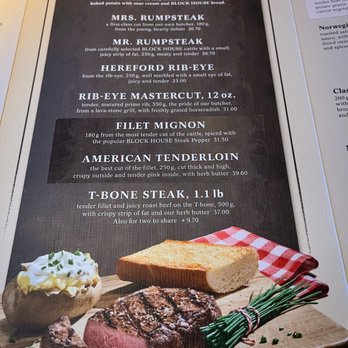 Block House - steak menu - Steakhouses Near Me - Hamburg, HH