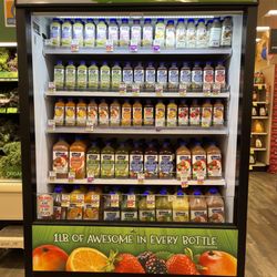 Safeway - This refrigerator is not cooling the drinks. Pressed juice that will go rancid if not kept refrigerated.