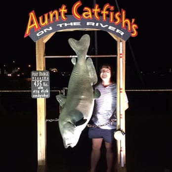 Aunt Catfish's - Me and the ghost fish. This fish is 435 lbs. it can make 675 fish sandwich. - Southern Near Me - Port Orange, Florida Aunt Catfish's - Me and the ghost fish. This fish is 435 lbs. it can make 675 fish sandwich. - Southern Near Me - Port Orange, Florida