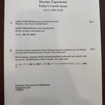 Yabase - Lunch menu - Sushi Bars Near Me - Dusseldorf, NW