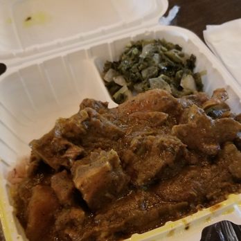 Jerk N Jive Caribbean Kitchen - Curry goat with callaloo - Caribbean Near Me - Frederick, Maryland Jerk N Jive Caribbean Kitchen - Curry goat with callaloo - Caribbean Near Me - Frederick, Maryland