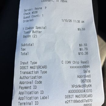 Mr Taco - Original receipt - Mexican Near Me - Lockhart, Texas