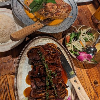 Lemongrass Brooklyn - Crispy duck with massaman curry, papaya salad, short ribs - Thai Near Me - Brooklyn, New York