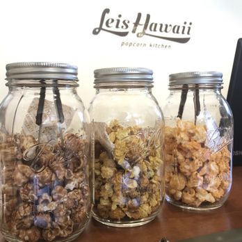 Leis Hawaii Popcorn Kitchen - You can try samples at the shop. My favorite is caramel macadamia. - Popcorn Shops Near Me - Honolulu, Hawaii