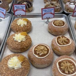 Assorted gourmet donuts