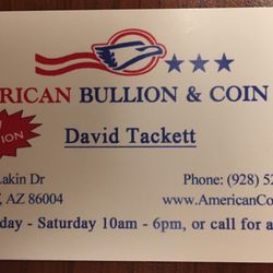 American Bullion & Coin - New location business card