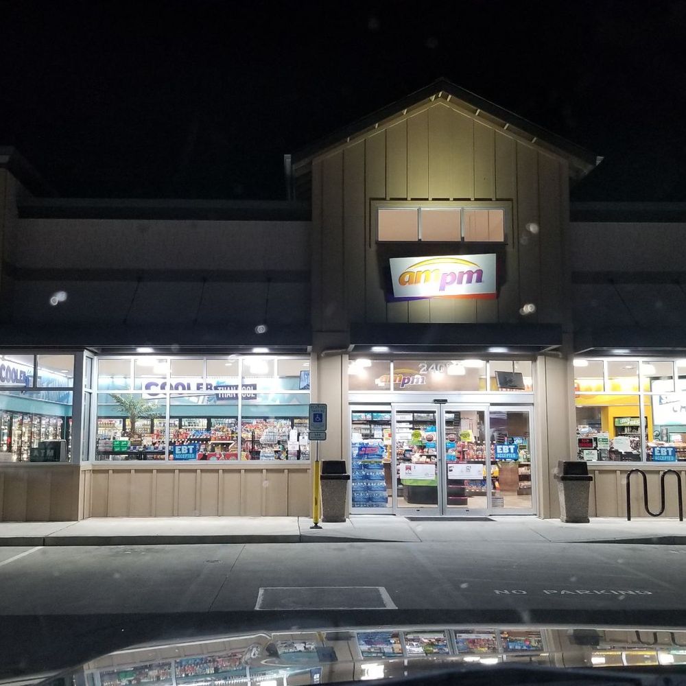It's AM/PM at 2:42 AM on 4/30/2021. They are all lit up with 2 employees inside. Doors locked.