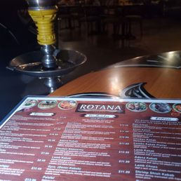 Hookah and the menu Hookah and the menu