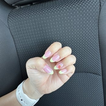 Nail Sketch - Strawberry matcha! - Nail Salons Near Me - Fountain Valley, California