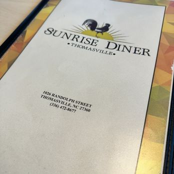 Sunrise Diner - Diners Near Me - Thomasville, North Carolina