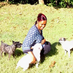 Fetch Pet Care - Pet sitter Sherria playing with her dogs in McLeansville, NC