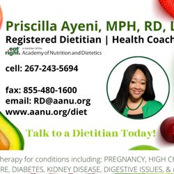 Aanu Home Care - Dietitian Business Card