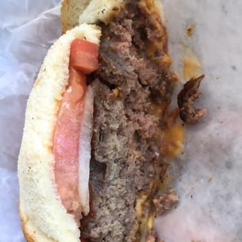 Louis' Lunch - Meat a little over cooked - Burgers Near Me - New Haven, Connecticut Louis' Lunch - Meat a little over cooked - Burgers Near Me - New Haven, Connecticut