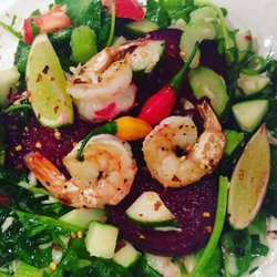 Roasted Beet and Shrimp Salad