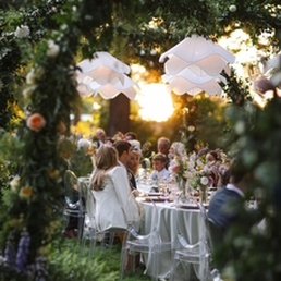 Wedding dining outside