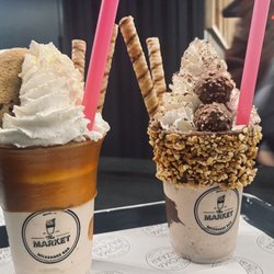 The Market Milkshake Bar - Dulce de Leche Milkshake & Ferrero Roche Milkshake