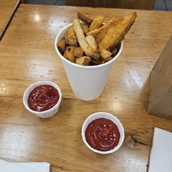 Five Guys - Cajun fries and ketchup