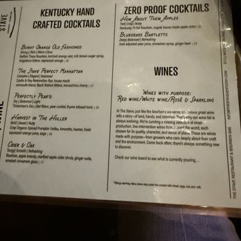 The Stave - Drink menu - Southern Near Me - Frankfort, Kentucky