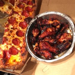 Bada Boom Mentor - Pepperoni pizza and BBQ dirty wings