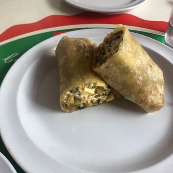 Tacombi - Huevos con Nopales. Kinda like a breakfast burrito almost, good deal - Tacos Near Me - New York, New York Tacombi - Huevos con Nopales. Kinda like a breakfast burrito almost, good deal - Tacos Near Me - New York, New York