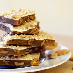 Red Rocker Candy - Cashew Toffee with White Chocolate.  Red Rocker Candy's founding recipe.
