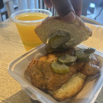 Honest Biscuits - Fried Chicken Sandwich Fresh Orange Juice - Bakeries Near Me - Seattle, Washington