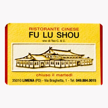 Cinese Fu Lu Shou - Bigliettino da visita - Chinese Near Me - Limena, PD