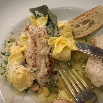 Spotted Dog - Pasta purses filled with pear and ricotta in a sage butter sauce - To DIE over! - American Near Me - Springdale, Utah Spotted Dog - Pasta purses filled with pear and ricotta in a sage butter sauce - To DIE over! - American Near Me - Springdale, Utah