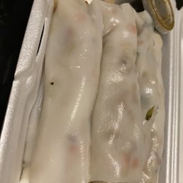 Rice rolls with meat and veg Rice rolls with meat and veg