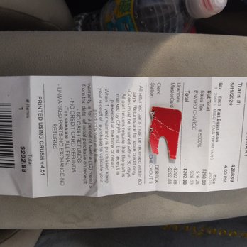 Central Florida Pick & Pay - This is the receipt look at the date on the bottom. Then the date in my review. - Auto Parts & Supplies Near Me - Orlando, Florida