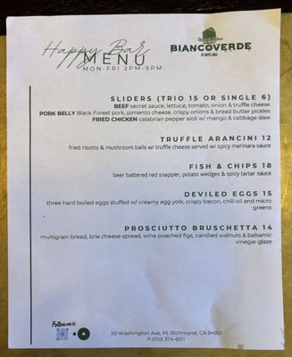Menu photo 3 Biancoverde at Hotel Mac Richmond, CA Menu photo 3 Biancoverde at Hotel Mac Richmond, CA