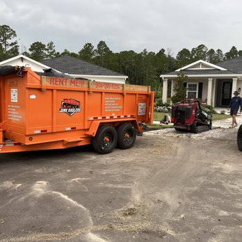 Junk Haulers - Helping a great local lawn maintenance and landscaping company, Helm home services, - Dumpster Rental Near Me - St. Augustine, Florida