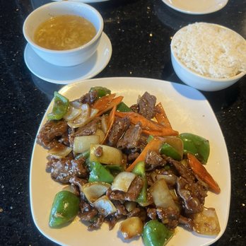 Wok Wei Asian Cuisine - Beef Pepper Steak and Egg Drop Soup - Cantonese Near Me - Goodyear, Arizona
