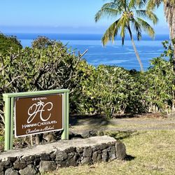 The Original Hawaiian Chocolate Factory - Welcome sign