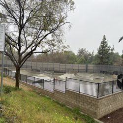 Brea Skatepark - Empty park on a rainy day