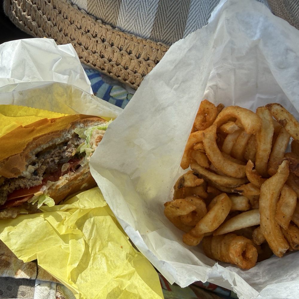 George's Drive-In - Cheeseburger & curly fries. - American Near Me - Riverside, California George's Drive-In - Cheeseburger & curly fries. - American Near Me - Riverside, California