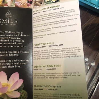 Smile Thai Wellness - Menu - Massage Near Me - Vancouver, British Columbia Smile Thai Wellness - Menu - Massage Near Me - Vancouver, British Columbia