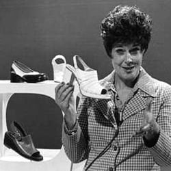 Plaza Shoe Store - Norene, during one of her famous 60 second TV commercials.