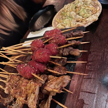 Chat Bar - skewered meat and vegetables on skewers - Barbeque Near Me - Scarborough, Ontario