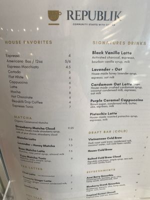 Menu photo 2 Republik Coffee Monrovia, CA Menu photo 2 Republik Coffee Monrovia, CA