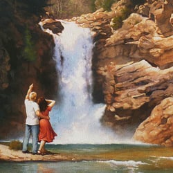 Fine Art by Matt Philleo - Detail of "Taking a Higher View," 16 x 20 Acrylic on canvas, 2014 by artist Matt Philleo